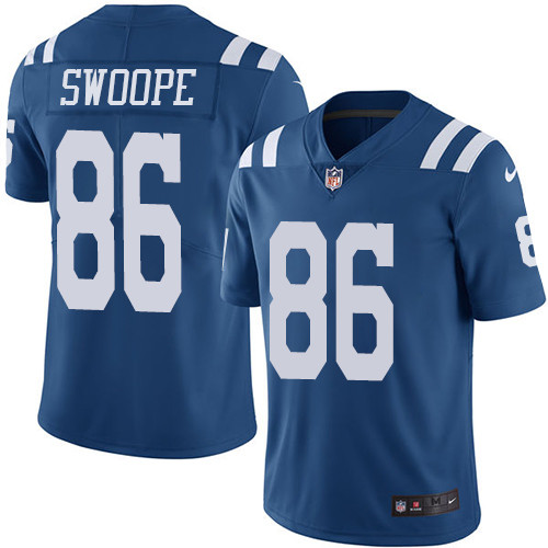 Indianapolis Colts #86 Limited Erik Swoope Royal Blue Nike NFL Men Rush Vapor Untouchable jersey->indianapolis colts->NFL Jersey